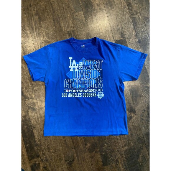 LA Dodgers 2013 West Division Champs Tee Men's XL (A) - Free Shipping - Picture 1 of 2